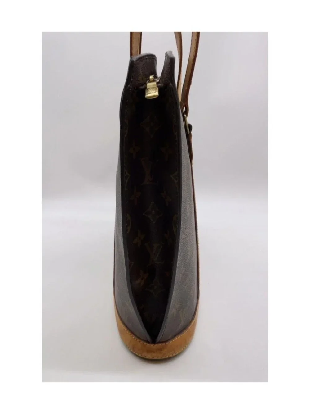 Authentic Louis Vuitton Babylone Monogram Tote Bag Vintage Brown Leather